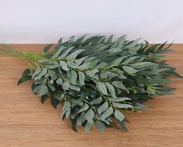 1pc feuilles de saule artificielles longues plantes de soie branche arrangement floral feuilles vertes pour la décoration de jardin à la maison fausse foliage4148505