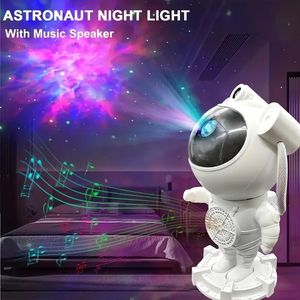 1pc astronaut projector nachtlampje met muziekspeler, nevel sterrenhemel maanprojector, afstandsbediening timer, voor slaapkamer gaming feestcadeau, Kerstmis, Halloween
