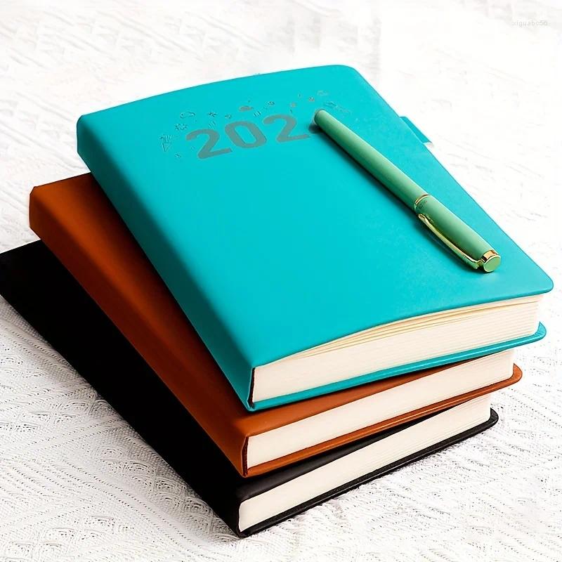 1pc b5 caderno de capa dura 360 páginas para negócios e escritório engrossado com inserção de caneta simples livro de registro de conferência