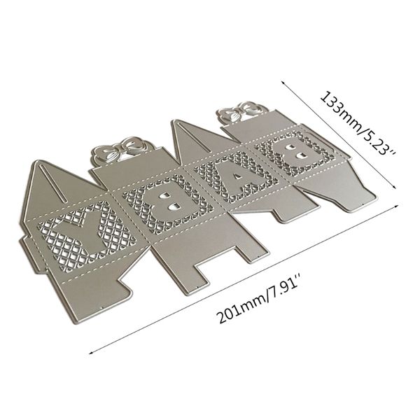 1pc Baby Box Metal Cutting Dies Plantilla Diy Diy álbumes de álbum plantilla de tarjeta de papel Decoración de embalses de molde