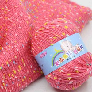 1PC bébé coton cachemire fil pour tricot à la main crochet peigné fil de laine coloré éco-teint fil couture de haute qualité chaud Y211129