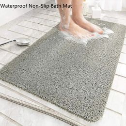 1 Pc salle de bain tapis anti-dérapant résistant à la moisissure imperméable tapis de douche Massage doux maison bain cuisine PVC lavable séchage rapide tapis de sol 240312