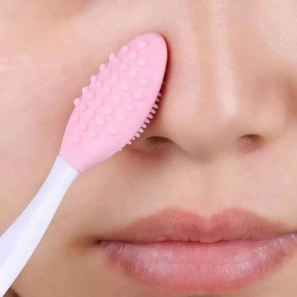 1pc Beauty Skin Care w face silice pinceau exfoliant le nez propre à la tête noire des brosses de retrait avec tête de remplacement 58bu #