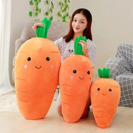 1 stc grote creatieve simulatie wortel pluche speelgoed super zachte wortelen pop gevuld met down katoenen kussenkussen cadeau voor meisje 240426