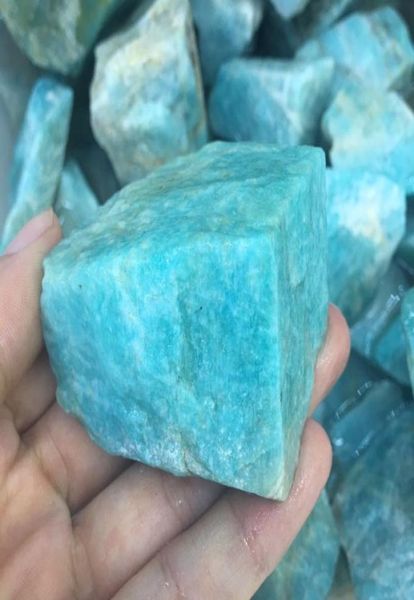 1 pièce de pierre d'amazonite brute naturelle de grande taille, cristaux de quartz naturels, pierre d'énergie minérale pour la guérison 1752867