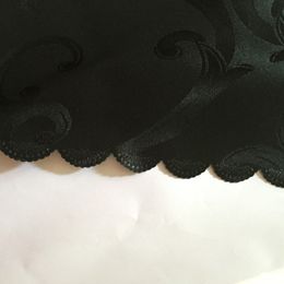 1pc noir 275cm rond Polyester Jacquard Tip Damask Table Couvre pour un événement de mariage Hôtel Banquet Décoration