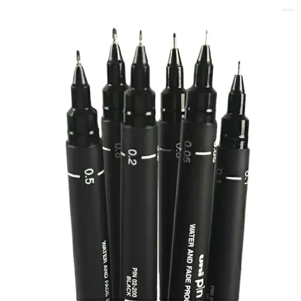 1pc Black Ink Pin Drawing Pen 005 01 02 03 05 08 Micron Pigment Art Marker Office School SCHOOL ULTRA FIN LINE FINELINER