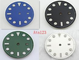 1 ST BLIGER 28 5mm 31 5mm Wijzerplaat Voor Miyota 82 Serie Mingzhu 2813 3804 beweging 40mm 43mm case Roestvrij Staal Zwart Horloge Dia256m