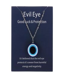 1 unidad de collar con colgante de ojo malvado de cristal azul para mujeres y hombres, collar de la suerte de pavo, Gargantilla, accesorios de joyería 5608048
