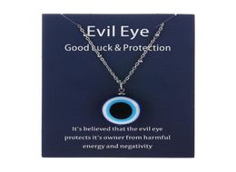 1pc de vidrio azul mal de ojo collar para mujeres collar de suerte accesorios de joyería de gargantilla 6052859