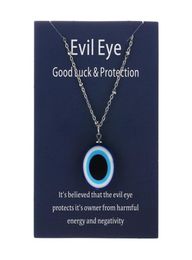Collier pendentif mauvais œil en verre bleu pour femmes et hommes, 1 pièce, collier porte-bonheur turc, ras du cou, accessoires de bijoux 7202101