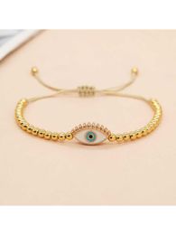 Bracelet de perles bohème pour femmes, décor d'oeil, 1 pièce, pour la décoration quotidienne