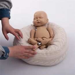 Almohadas redondas para bebé nacido, accesorio para fotografía, accesorios para posar en estudio, almohada para bolsa de frijol, 1 unidad, 240115
