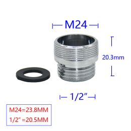 1 st messing 1/2 "mannelijk tot m22 m24 m20 draadaansluiting voor badkamer douchekraan adapter vrouwelijke connector koperen fittingen