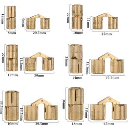 1PC CHINGES en laiton Hinges de meubles de 8 à 18 mm Cylindrique cachée CHANGE DES PORTES Invisible pour la boîte cadeau matériel Nouveau