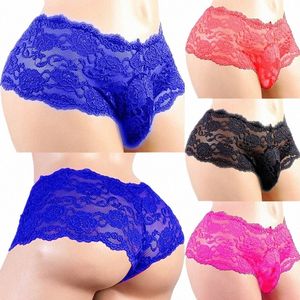 1pc respirant sexy culottes hommes Jockstrap slips hommes G-string Thgs Lingerie dentelle Sissy grande taille sous-vêtements L5HZ #