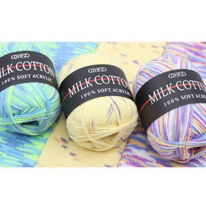 1PC Bulky Knit Pack de tricot Supersoft Lot de laine colorée Crochet 10 x 50g lait coton artisanat pull Supersoft fil Y211129