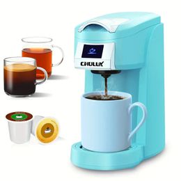 1pc Cápsula Cafetera, CHULUX Upgrade Single Serve Coffee Maker para K CUP, Mini Coffee Maker Single Cup 5-12oz Coffee Brewer, 3 In 1 Coffee Machine