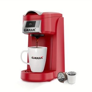 1pc, cafetière à capsules, mini machine à café moulue, préparer un délicieux café en quelques secondes avec la cafetière à usage unique CHULUX Upgrade, arrêt automatique