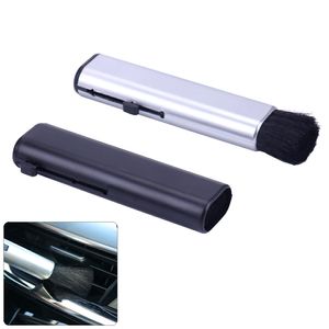 1 unidad de cepillo de salida de aire acondicionado para coche, cepillos de limpieza retráctiles para detalles, limpieza de teclado de ordenador, herramienta de cuidado suave pequeña de plástico