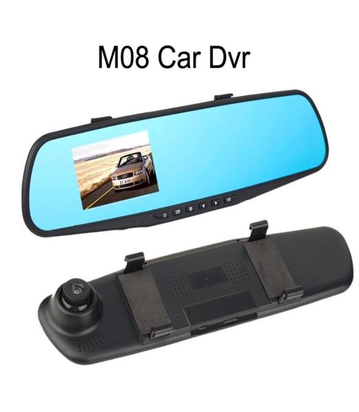 1 PC CAR CÁMARA DVR RECORDOR DE VIDEO 28 pulgadas 720p RETRISE MIRROR DASH CAM ANGULA DEL ANGICO DEL VEHÍCULO DEL VEHÍCULO DUAL Vista trasera Black2584611