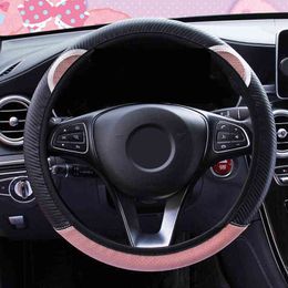 1PC Car Steering Wheel Cover Cute Cartoon Universal Car-styling Car Steering Wheel Handle Covers Accessori per la decorazione automatica Y220422