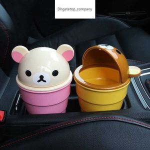 1 cubo de basura para coche, barriles de basura para almacenamiento de toon, bonito organizador automático, soporte para polvo de basura, accesorios para cubo