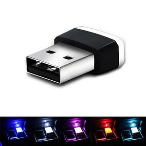 1PC voiture USB LED lumières d'ambiance lampe décorative éclairage de secours universel PC Portable Plug and Play