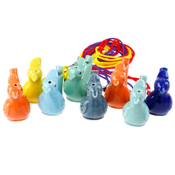1PC Céramique Water Bird Whistle avec corde vintage drôle Toys pour enfants Gift Education Early Learning Touet