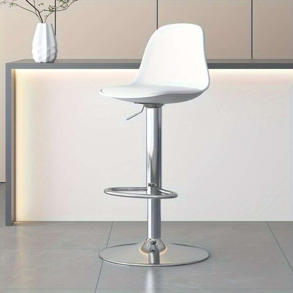 Chaise 1 pièce, comptoir de tabouret haut moderne, chaise polyvalente avec zone de caisse enregistreuse à hauteur réglable, profitez du confort du dossier ergonomique tout en