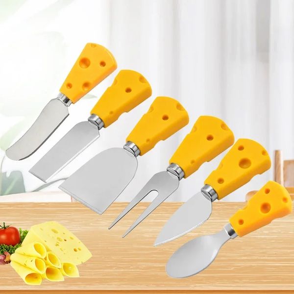 1pc fromage coutes coupées manche en bois en acier beurre en acier inoxydable spatule cuillère à pelle plate à pelle créative outils de cuisson de cuisine