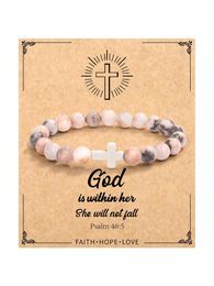 Cadeaux chrétiens pour femmes, cadeaux d'anniversaire inspirants pour femmes, cadeaux de bracelet croisé pour femmes 1 pièce