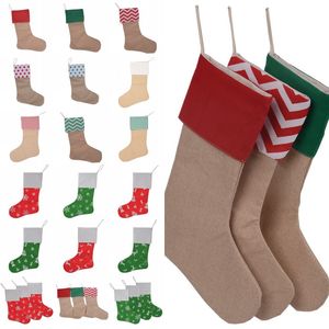 1 pieza de calcetines navideños, medias navideñas grandes de arpillera, medias navideñas de lona, decoración sencilla para chimenea, decoración de mesa para fiestas