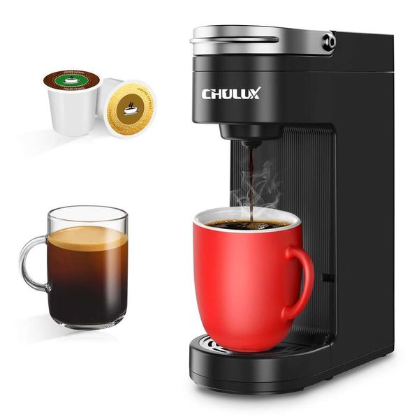 1PC Chulux Single-Serve Hine Maker compact à une touche pour tasses de voyage Café moulu, gousses et filtres réutilisables - dégustez un délicieux café n'importe où