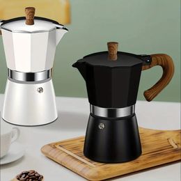 1pc Classic Stovetop Espresso Maker voor geweldige gearomatiseerde sterke espresso, klassieke Italiaanse stijl Espresso Moka Pot, maakt heerlijke koffie, eenvoudig te bedienen -300ML