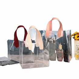 1 st Clear Tote Bag Transparante Winkeltassen Schouder Handtas PVC Waterdichte Opbergtas voor Gift Cosmetische Plastic Zakken 00F9 #