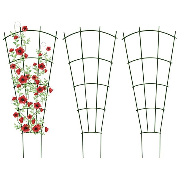 1pc grimpant rack de fer jardin plante de support de support support stand de fleur planche de support de support décor de jardin 0424