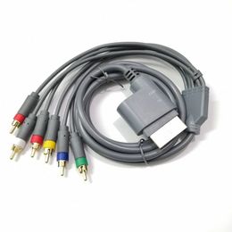 1 PC Componente Video HDTV y cable AV estéreo para Xbox 360 (gris) Todos los enchufes AV al componente Y/PR/PB, L-canal, R-canal (masculino)