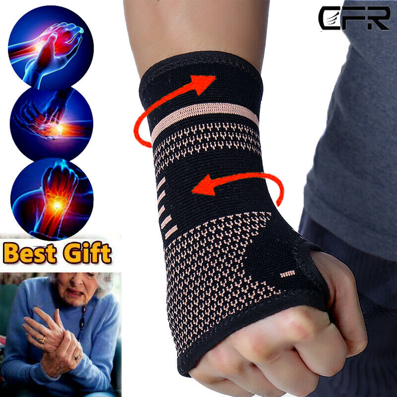 1pc Copper Fiber Antiseptic High Elasticity Wrist Protector Has A Breathable And Comfortable Feeling Relief The Pain
