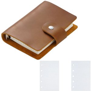 1PC CowHide en cuir Cover Notebook Organisateur Planificateur Blocage 96 Sheets 2 Kind Paper Note Book Stationery School Office Supplies 240409