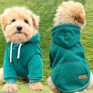 1 pc gezellige hoodie met huisdieren met achterzak voor kleine honden - houd je harige vriend warm en stijlvol.