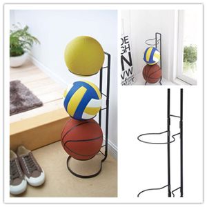 1 PC Support de basket-ball créatif gain de place Support de balle pratique Support de basket-Ball étagère d'exposition Support de Support en métal T200413232r