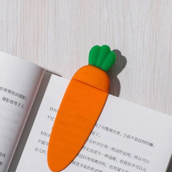 1pc créatif mignon silicone carrot signet pour pages livres lecteurs pour enfants collection