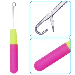 Crochet 1PC Crochet 3,8 mm 5,7 mm Micro Hook Needles for Wig Making Crochet Locks Traids tising aiguille Outils