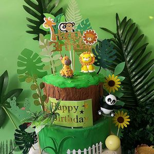 1pc Leuke Cartoon Dierlijke Cake Topper Leeuw Aap Voor Kinderen Verjaardagspartij Gunsten Bruiloft Bakken Cake Decoreren Geschenken