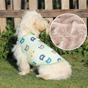1 pc schattige cartoon grafische hondenkleding, gebouwd flanel huisdier warm vest, kleding voor hondenkatten van alle maten in de herfst en winter (XS-9XL)