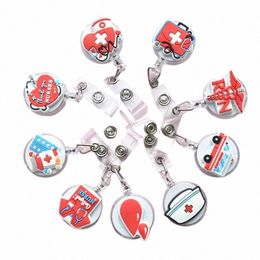 1 pc schattige medische benodigdheden 60 cm kuice intrekbare badge reel student verpleegkundige tentoonstellingi enfermera naam kaart ID -kaart kist x4ba#