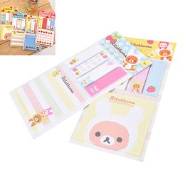 1 st Cute Strawberry Bear Sticker Bookmark Point It Marker Notes Memo Flags Sticky Random Delivery