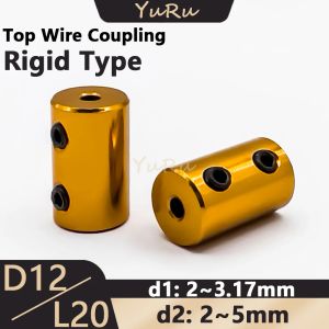 1PC D12L20 ALLIAGE ALLIAGE ALLIAGE RIGIDE TOP TOP RACPLAGE ARRANGE 2 ~ 5MM D12 L20 GOLDEN CYLINDRICAL MODEL