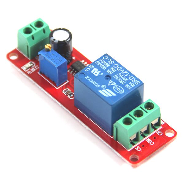 1Pc DC12V Interruptor de retardo de extracción Interruptor ajustable Módulo de relés 0 a10 Segundo rojo B00283